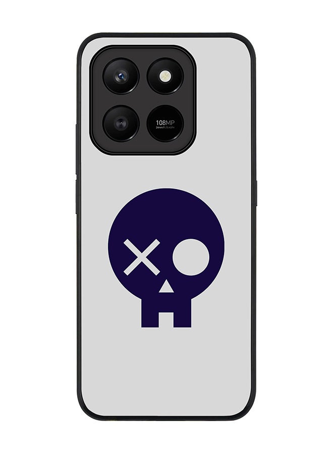 Stylizedd For Honor X7d 4G / X7d 5G / 400 Smart Case,Slim fit Camera Protection, Shockproof Thin Phone cover  - Skull Patch - Image 1